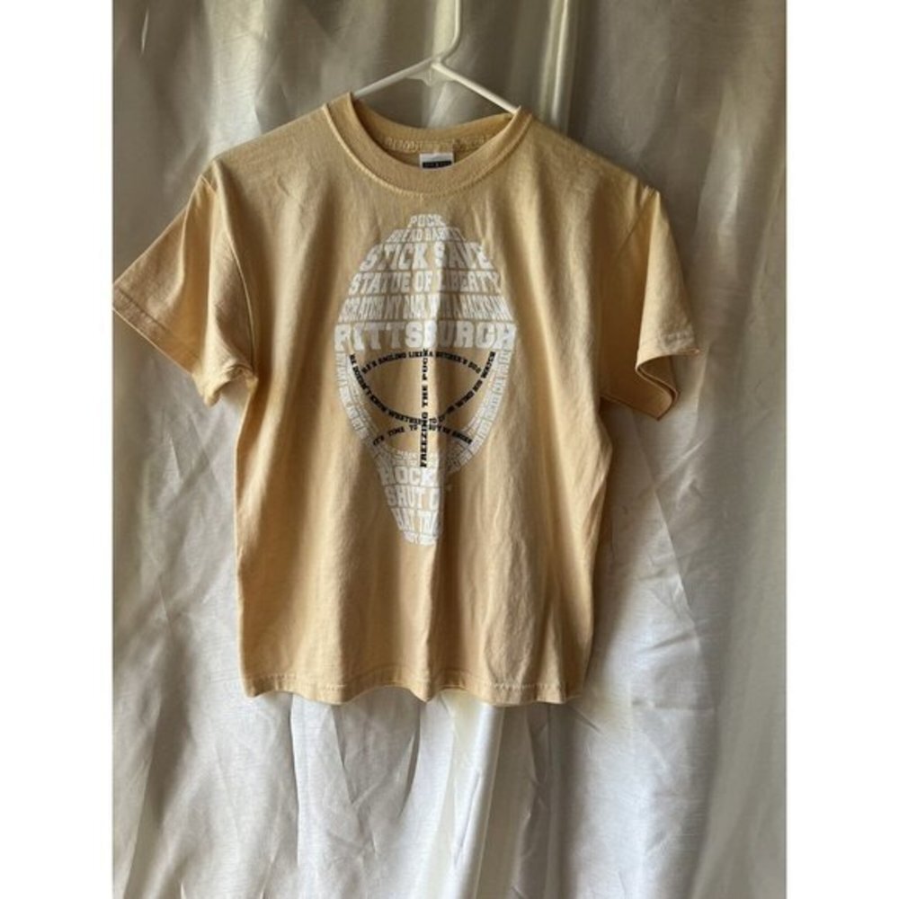 Pittsburgh‎ Hockey Face Mask Graphic T Shirt Youth Large Womens Small